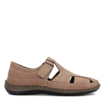 Celal Gltekin Herren Fischer-Sandalen mit Klettverschluss Sandfarben