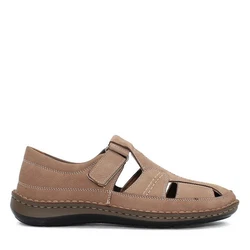 Celal Gltekin Herren Fischer-Sandalen mit Klettverschluss Sandfarben