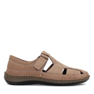 Celal Gltekin Herren Fischer-Sandalen mit Klettverschluss Sandfarben