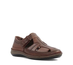 Celal Gltekin Herren Fischer-Sandalen mit Klettverschluss Braun