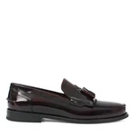 Celal Gltekin Herren Lackleder Slipper Elegante Loafer mit Fransen Burgunder