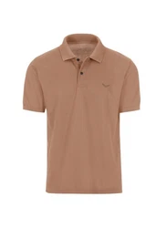 Trigema Poloshirt DELUXE Piqu Braun/Beige/Khaki