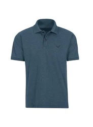 Trigema Poloshirt DELUXE Piqu blau/jeans/melange