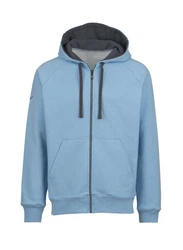 Trigema Sweatjacke mit Kapuze Blau/Hellblau/Grau