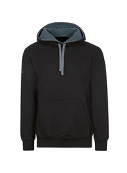 Trigema Kapuzensweatshirt Kapuzenshirt Schwarz/Dunkelgrau