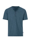 Trigema T-Shirt mit Knopfleiste DELUXE blau/jeans/melange