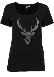 Trachtenshirt Xilavo Rundhalsausschnitt