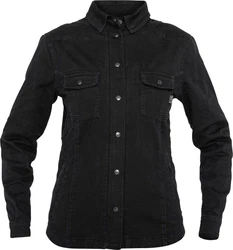 John Doe Motorradjacke Motoshirt XTM Damen Hemd Schwarz/Dunkelgrau/Weiß
