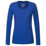 Kaipara Merino Sportswear Langarmshirt Damen Rundhals Slimfit 200 Blau/Dunkelblau