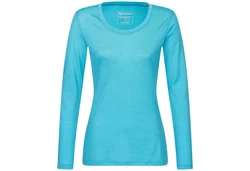 Kaipara Merino Sportswear Langarmshirt Damen Rundhals Slimfit 200 Türkis