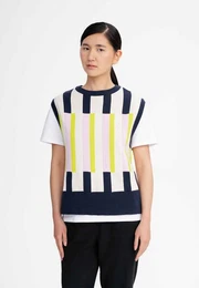Pullunder Damen Jacquard Strick Pullunder JAMUNA Weicher Jacquard Strick