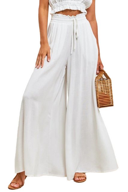 Damen Palazzo-Hose Aus Chiffon – Weites Bein, Locker & Elegant Für Party & Hochzeit
