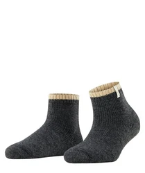 FALKE Kurzsocken Cosy Plush Schwarz/Dunkelgrau