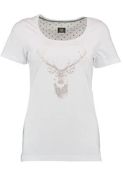 OS-Trachten Trachtenshirt Uginoy Türkis/Creme/Beige/Weiß/Silber