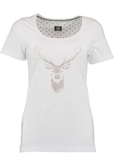 OS-Trachten Trachtenshirt Uginoy Türkis/Creme/Beige/Weiß/Silber