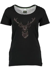 OS-Trachten Trachtenshirt Uginoy Türkis/Braun/Grün