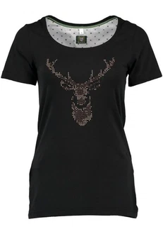 OS-Trachten Trachtenshirt Uginoy Türkis/Braun/Grün