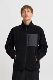 Fellimitatjacke JCMMBERRI JACKET 4 lssige Teddyjacke in Colorblock-Optik