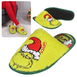 Der Grinch Herren Hausschuhe, grn, pelzig, 44/45 EU Plsch Hausschuhe