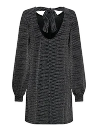 Relax-fit-Jeans ONLCAROL L/S GLITTER BOW DRESS JRS