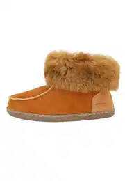 Hausschuh Herren Lammfell Hausschuhe Emil Cognac Merino Schaffell Echtleder