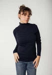 MELA Langarmshirt Turtleneck Shirt ANCHAL Dunkelblau/Lila