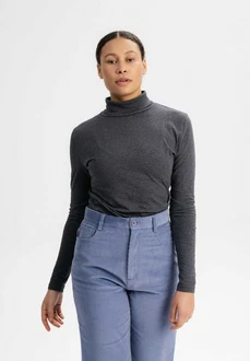 MELA Langarmshirt Turtleneck Shirt ANCHAL Dunkelblau/Blau/Grau/Dunkelgrau/Hellgrau