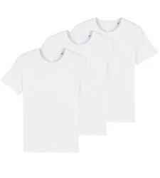 Gradnetz T-Shirt basic unisex 3er-Pack Weiß