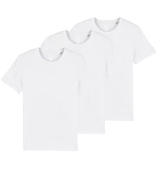 Gradnetz T-Shirt basic unisex 3er-Pack Weiß