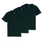 Gradnetz T-Shirt basic unisex 3er-Pack Dunkelgrün/Grün