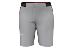 Salewa Outdoorhose Softshell Shorts Pedroc DST (0-tlg) Hellgrau/Grau/Rot