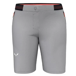 Salewa Outdoorhose Softshell Shorts Pedroc DST (0-tlg) Hellgrau/Grau/Rot