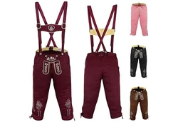 German Wear Trachtenhose GW121 Damen Trachten Jeans Hose Bordeaux/Dunkelrot