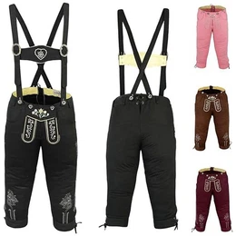 Trachtenhose GW121 Damen Trachten Jeans Hose mit Hosentrgern