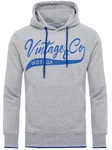 WOTEGA Kapuzenpullover Sweat Hoodie WT Star Blau/Grau