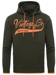 WOTEGA Kapuzenpullover Sweat Hoodie WT Star Dunkelgrün/Grün