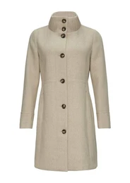 Wollmantel Twillmantel mit Stehkragen - Slim Fit