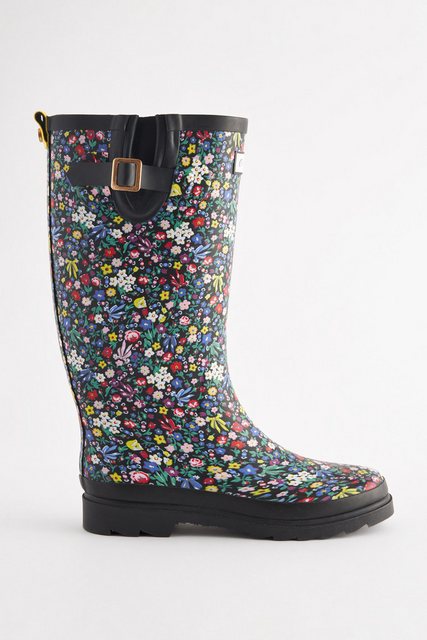 DEMAR Damen Gummistiefel LIDO, Buntes Gänseblümchen-Design, Weich, Rutschfeste Sohle, Textilfutter, EU-Produktion