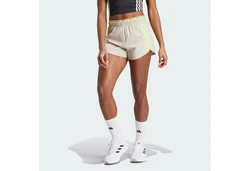 adidas Performance Sweatshorts OWN THE RUN 3-STREIFEN SHORTS Beige/Khaki/Gelb/Weiß