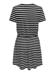 ONLY Relax-fit Jeans ONLMAY S/S V-NECK SHORT DRESS JRS Schwarz/Dunkelblau/Braun