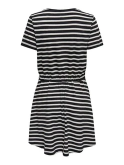 ONLY Relax-fit Jeans ONLMAY S/S V-NECK SHORT DRESS JRS Schwarz/Dunkelblau/Braun