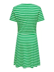 ONLY Relax-fit Jeans ONLMAY S/S V-NECK SHORT DRESS JRS Grün/Neonfarben/Türkis