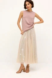 Damen Samt Langer Rock A-Linie Retro Groß Swing Pl Produktbild-Vorschau 3
