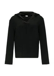 s.Oliver BLACK LABEL Strickpullover Kapuzenshirt Regular Fit schwarz