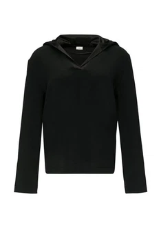 s.Oliver BLACK LABEL Strickpullover Kapuzenshirt Regular Fit schwarz s.Oliver BLACK LABEL Strickpullover Kapuzenshirt Regular Fit schwarz