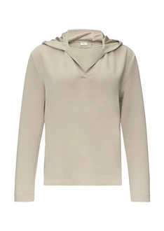 s.Oliver BLACK LABEL Strickpullover Kapuzenshirt Regular Fit Khaki/Braun/Beige