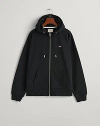 Gant Sweatshirt Zip Hoodie Shield Relaxed Fit Schwarz