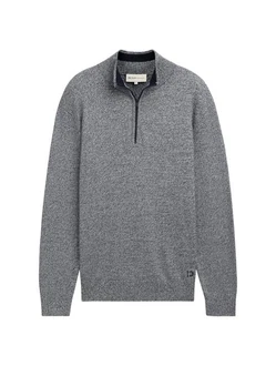 TOM TAILOR Denim Troyer Strickpullover Regular Fit 