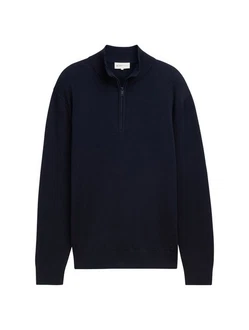 TOM TAILOR Denim Troyer Strickpullover Regular Fit 