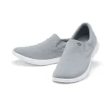Graue, Weiße Turnschuhe ohne Schnürsenkel image